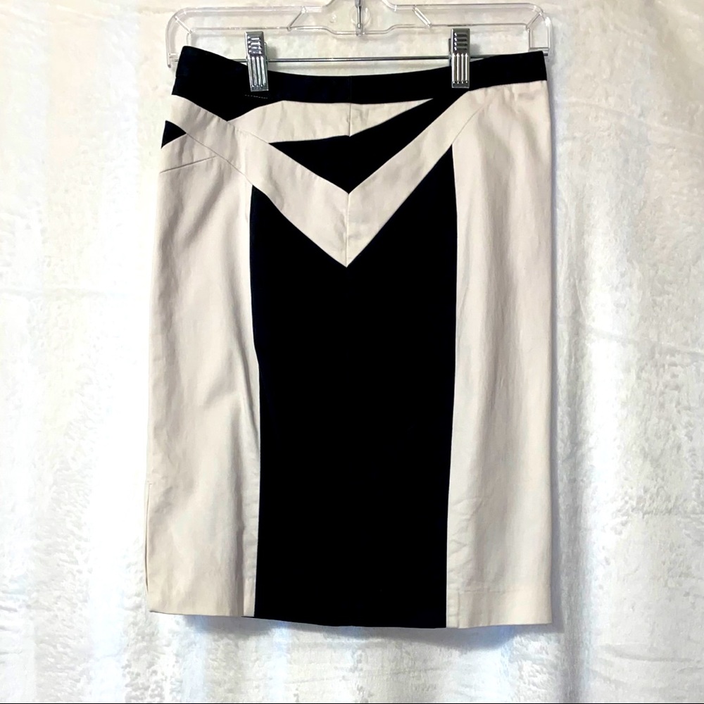 Express Black and White Pencil Skirt